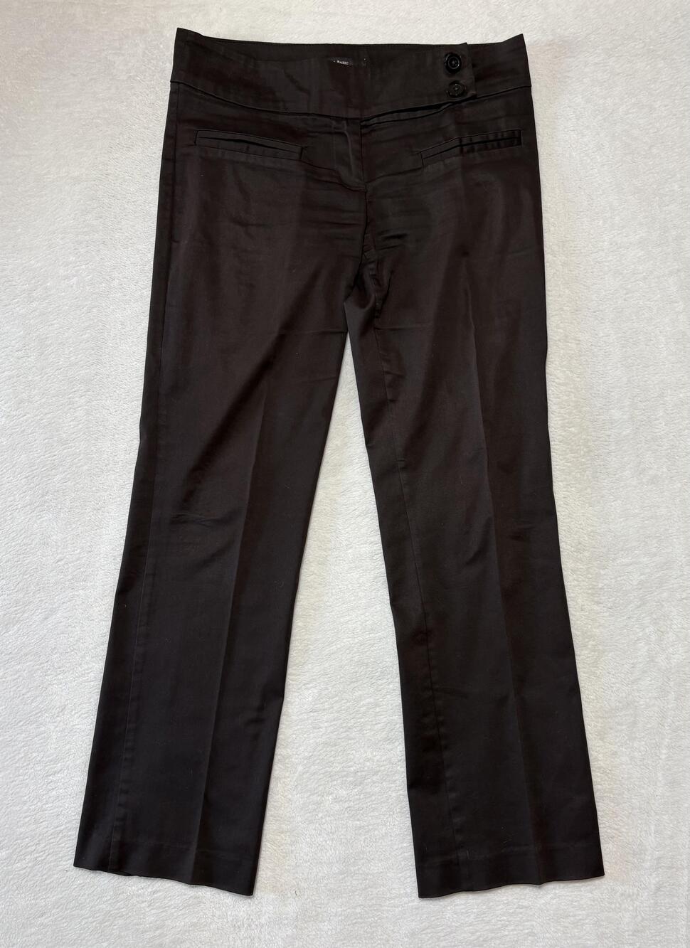 Zara Basic Pants Womens 4 Brown Dress Work Career Stretch Zip